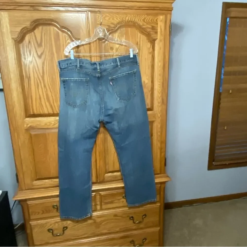 Vintage‎ Levi’s Dark Blue Wash Straight Leg Mens Size 38” x 32” Y2K Faded